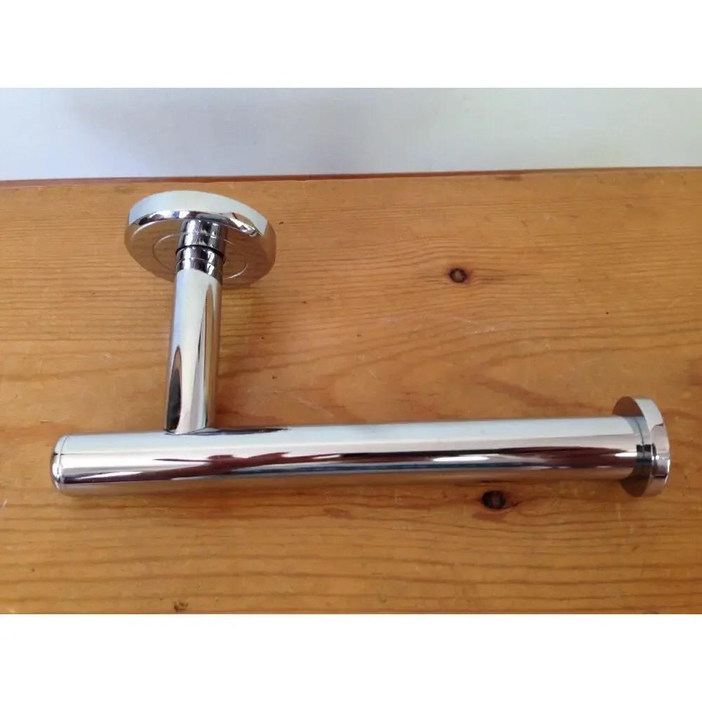 Gatco Modern Shiny Chrome Wall Mount Ready Toilet Paper Holder 4243 Latitude II